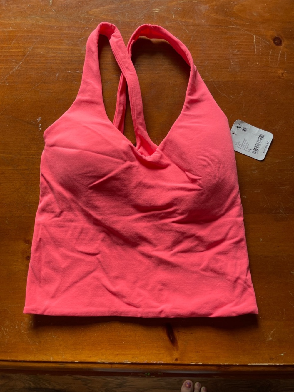 FP Movement by Free People Neon Coral Racerback Crop Tank